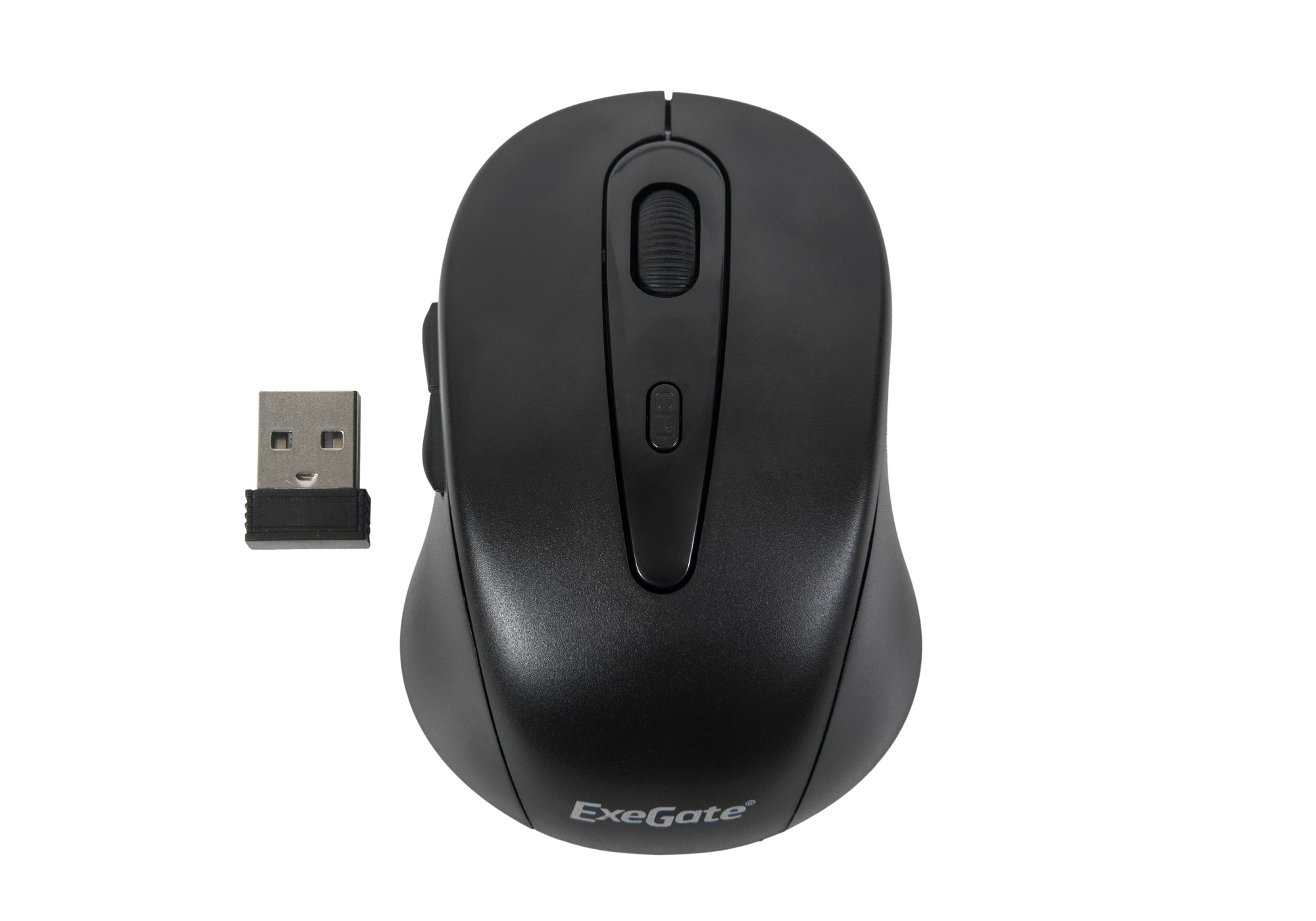 Мышь беспроводная ExeGate Office Standard SR-7021 (optical, 1600dpi, 2xAAA (нет в комплекте), black)
