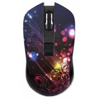 Мышь беспроводная QUMO Fractal M25 (optical, 1600dpi, AA, black)