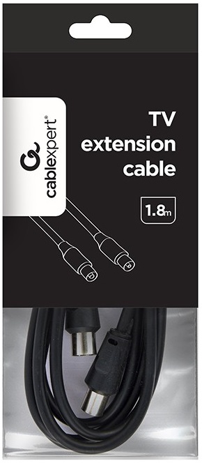 Кабель телевизионный Cablexpert CCV-515 (удлинительный, 1.8m, black)