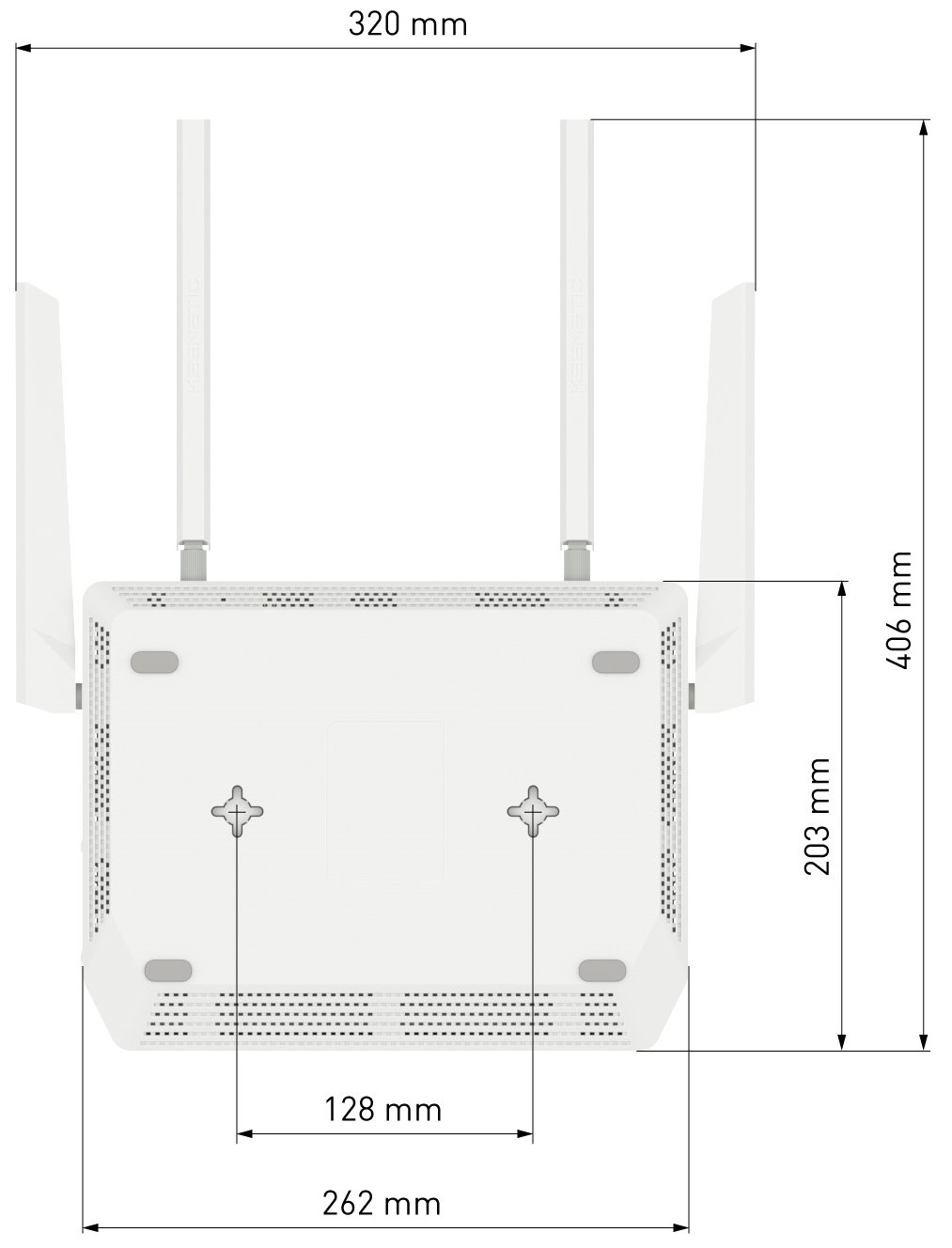 Роутер Keenetic Giant (KN-2610) (1267Mbps, 2.4/5GHz, 9 ports, 1000Mbps, 4 внешние съёмные антенны 5dBi, SFP 1000Mbps, USB 3.0, USB Printer/FTP Server/3G/4G, white-grey)