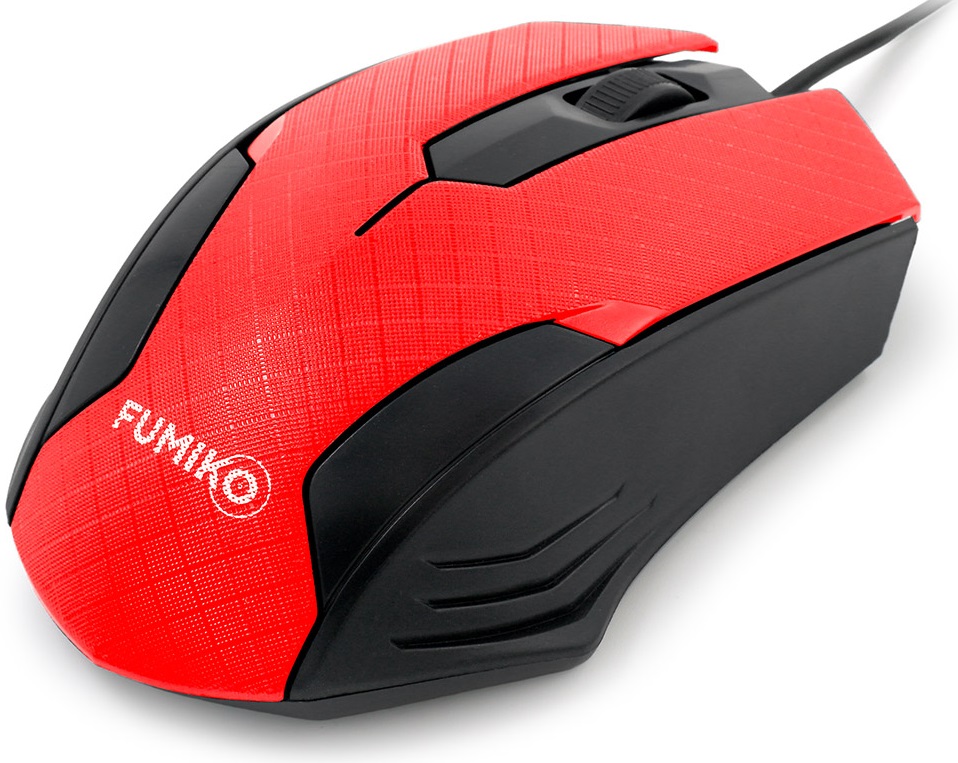 Мышь FUMIKO BLAZE FMW-03-R (USB, optical, 1000dpi, 1.2m, black-red)