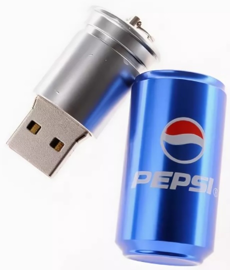 Флеш накопитель - Брелок USB 2.0 32Gb (банка Pepsi)