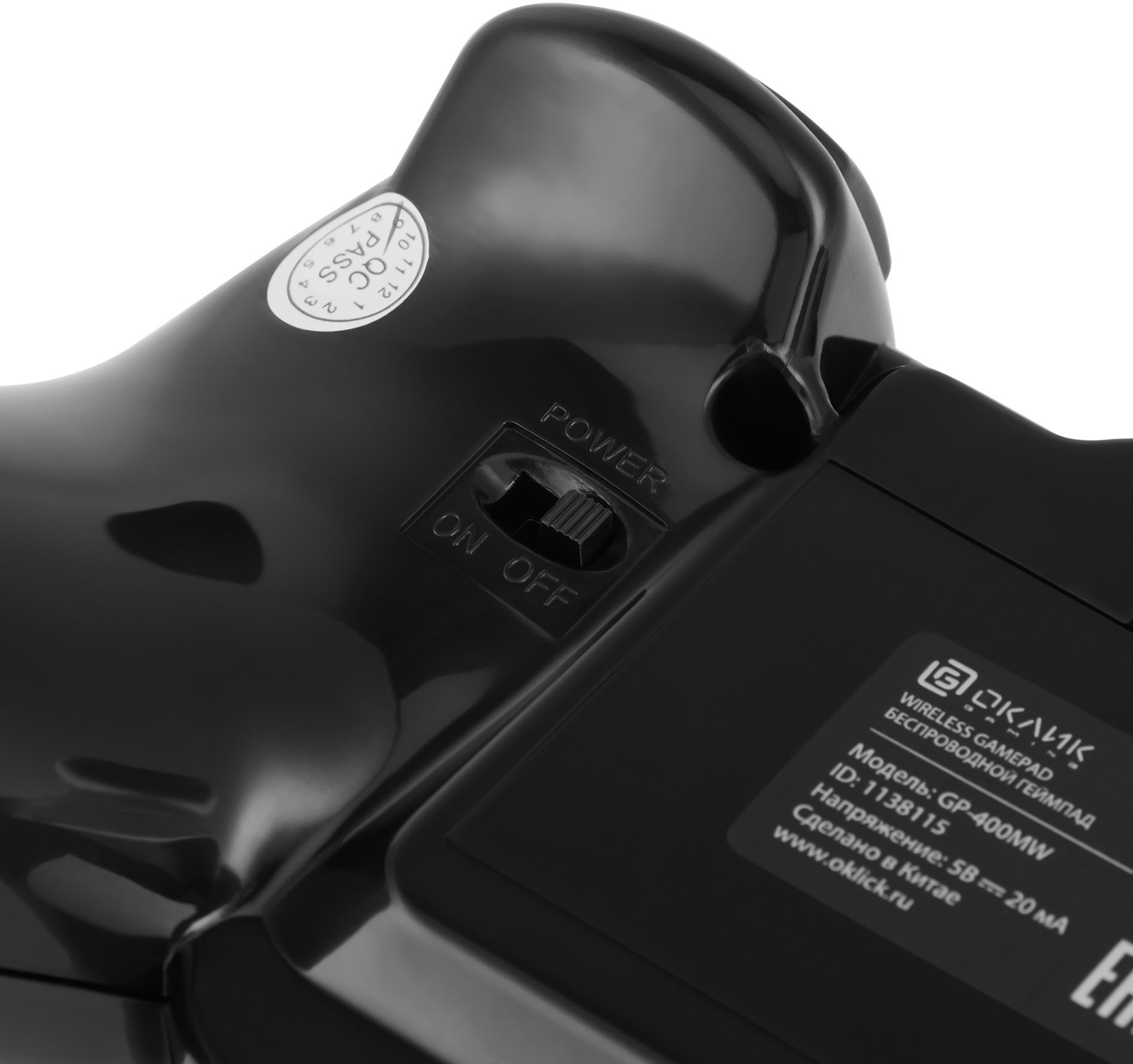 Геймпад Oklick TWILIGHT GP-400MW (PC/PS1/PS2/PS3, беспроводной / USB, 3xAAA, вибрация, black)