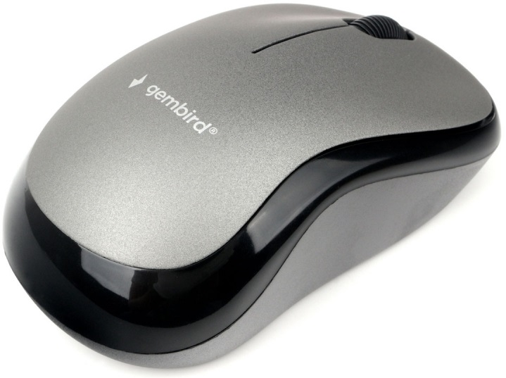 Мышь беспроводная Gembird MUSW-260 (optical, 1000dpi, 2xAAA, soft-touch, black-grey)