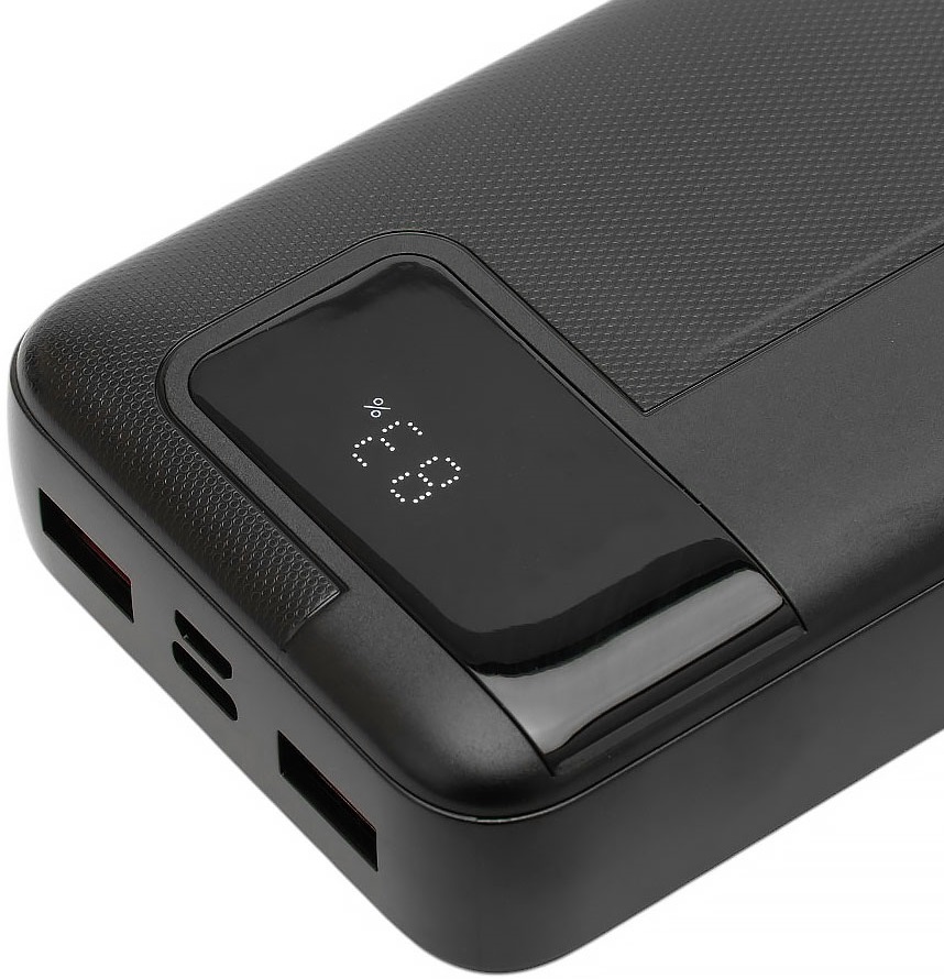 Внешний аккумулятор Gembird GPB-20Q (литий-полимерный, 20000mAh, выход 3A, вход 2.5А, QC4.0, PD, black)
