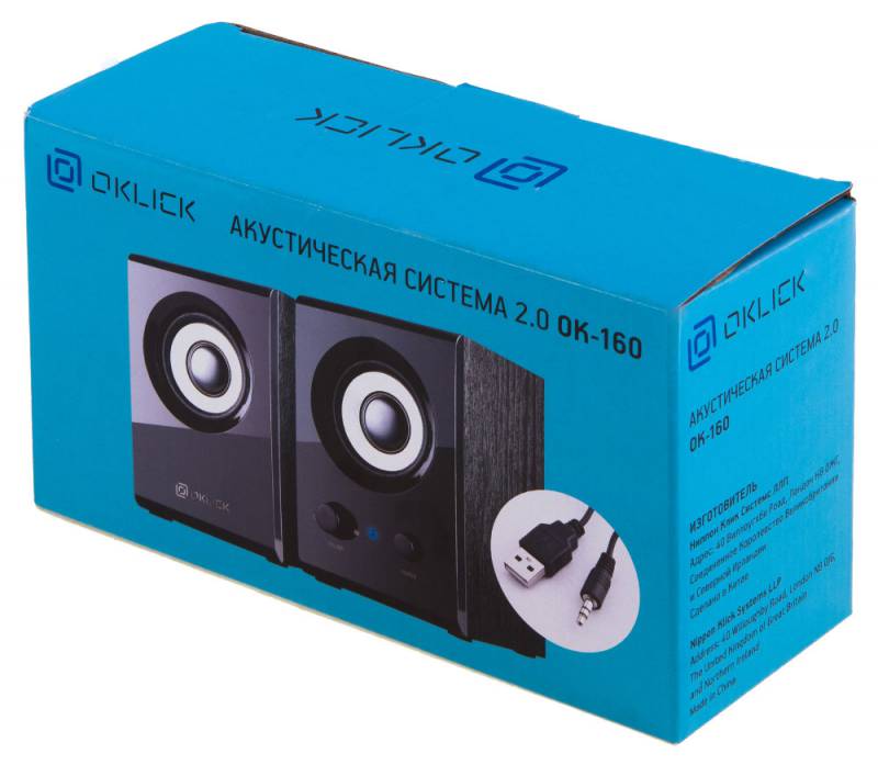 Колонки Oklick OK-160 (2x3W, USB, black)
