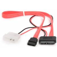 Комплект для подключения SATA SLIMLINE устройства (CC-SATA-C3, кабель интерфейсный SATA 50cm + переходник SATA питания 30cm) Cablexpert