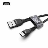 Кабель USB 2.0 Am - Type-C 1.0m (быстрая зарядка, нейлоновая оплётка, black) PZOZ