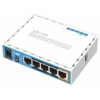 Роутер MikroTik hAP (RB951Ui-2nD, 300Mbps, 2.4GHz, 4 ports, 100Mbps, внутренняя антенна 1.5dBi, USB, 3G/LTE, white-blue)