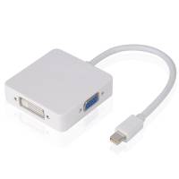 Конвертер mini Display Port (m) (Apple MacBook Pro) -> VGA (f) / HDMI (f) / DVI (f) (0.15m, white)