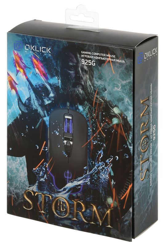 Мышь Oklick STORM 925G (USB, optical, 2400dpi, игровая, black)