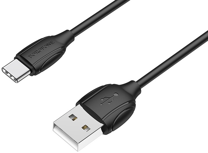 Кабель USB 2.0 Am - Type-C 1.0m (BX19, 3A, black) Borofone