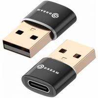Переходник USB (m) - USB Type-C (f) (PD01, black) Dream