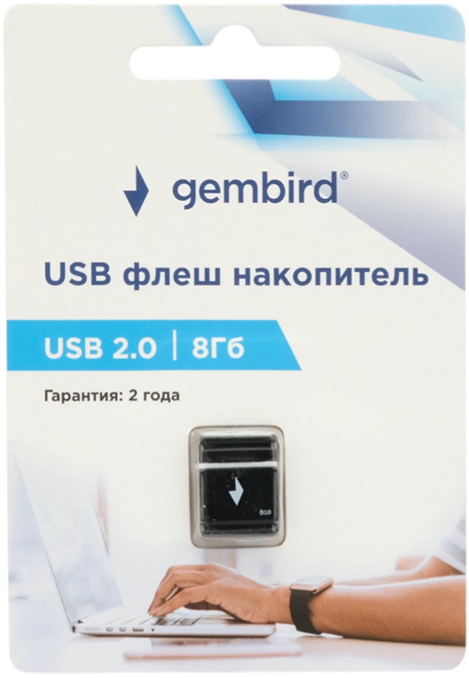 Флеш накопитель USB 2.0 8Gb Gembird (GFL-2.0-8mini, black)