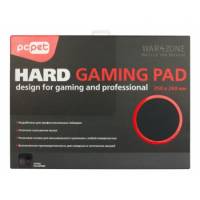 Коврик для мыши PC Pet (648606, Hard Gaming Pad, жёсткий пластик на резиновой основе, игровой, чёрный, 350x260x3mm)