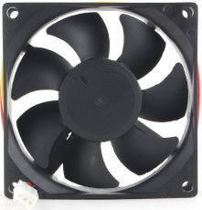 Вентилятор Gembird D8025HM-3 (80x80x25mm, Hydro, 3000rpm, 35dBa, 3pin, black) OEM