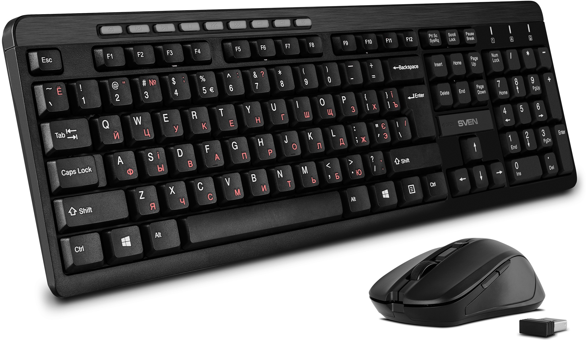 Клавиатура+мышь беспроводные Sven KB-C3400W (black)
