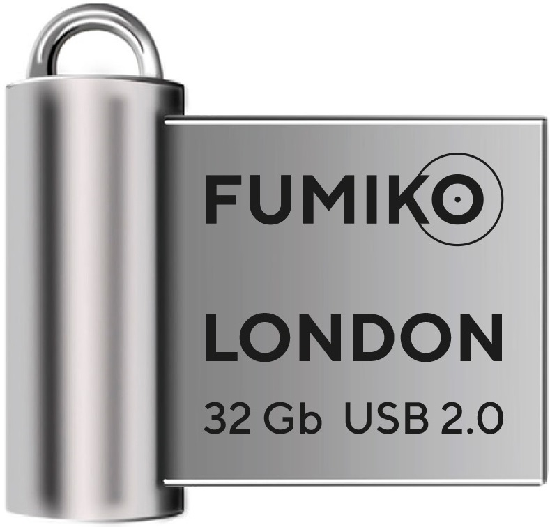 Флеш накопитель USB 2.0 32Gb FUMIKO LONDON (FLO-04, silver)