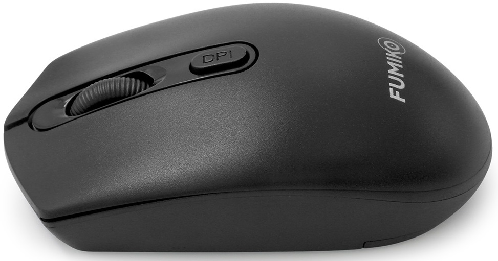 Мышь беспроводная FUMIKO COMPACT FMA-05-K (optical, 1600dpi, AA (нет в комплекте), black)