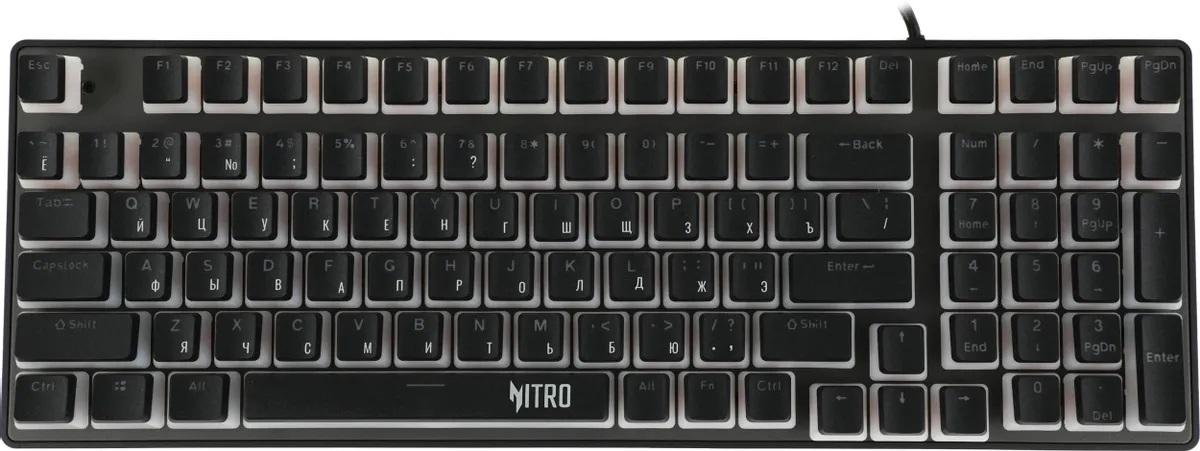 Клавиатура Acer Nitro OKW303 (ZL.KBDCC.01D) (USB, механическая, RED Switch, подсветка, игровая, 1.8m, black)