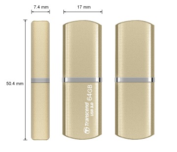 Флеш накопитель USB 3.0 8Gb Transcend JetFlash 820G (TS8GJF820G, 90Mb/s, gold)