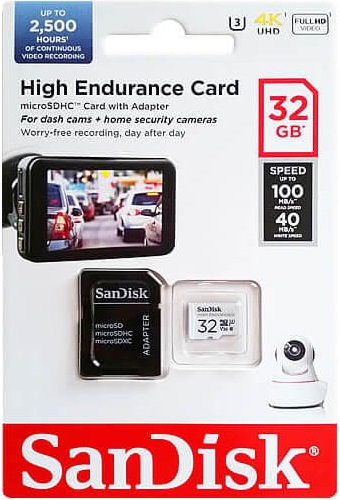Карта памяти SDHCmicro Card 32GB SanDisk (SDSQQNR-032G-GN6IA, Class 10, UHS-I U3, 100/40Mb/s, адаптер SD)