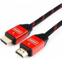 Кабель HDMI (m) - HDMI (m) 3.0m (CC-G-HDMI02-3M, 4K, ver.1.4, с позолоченными контактами, black-red) Cablexpert