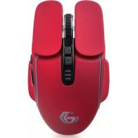 Мышь беспроводная Gembird MGW-510 (optical, 2400dpi, аккумулятор 1200mAh, RGB подсветка, игровая, soft-touch, red)