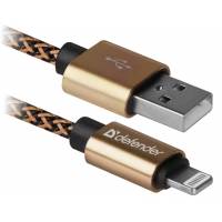 Кабель USB 2.0 Am - Lightning 1.0m (ACH01-03T PRO, black-gold) Defender