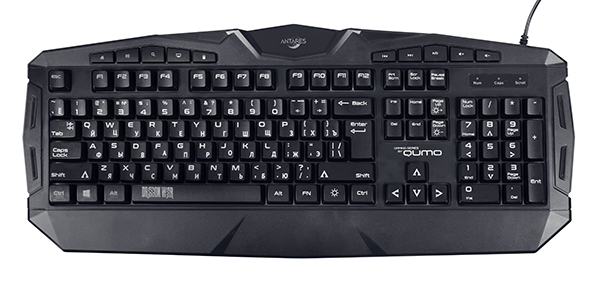 Клавиатура QUMO Antares K60 (USB, регулируемая подсветка, игровая, мультимедийная, black)