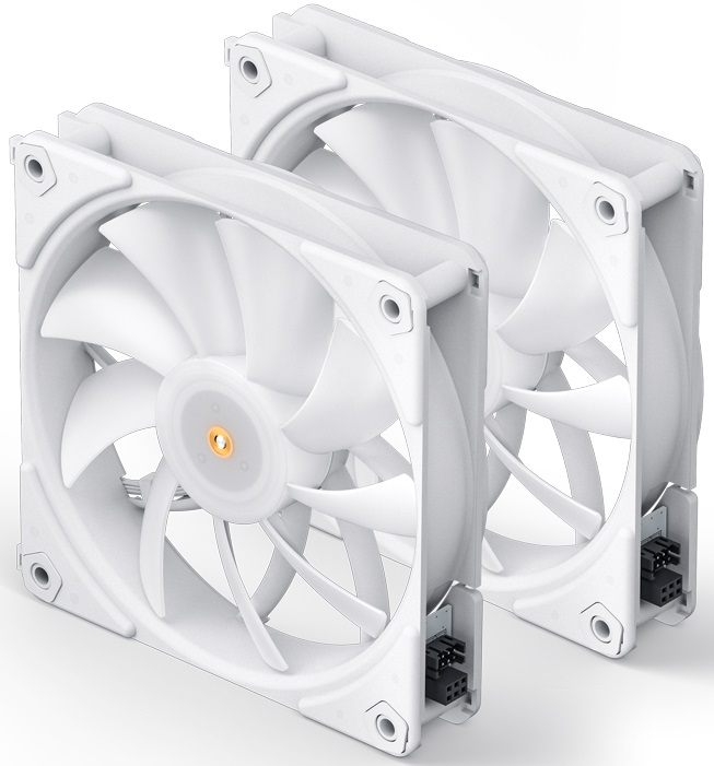 Вентилятор JONSBO Magic Fan ZF-120W (120x120x25mm, Hydro, 500-1500rpm, 24-29dBa, 4pin, PWM, ARGB, white, 2 штуки) RTL