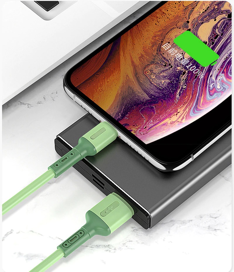 Кабель USB 2.0 Am - micro USB 1.0m (3A, быстрая зарядка, green)