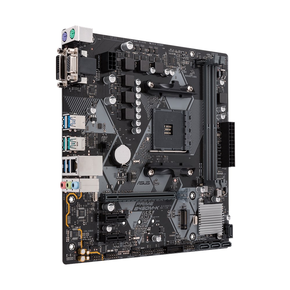Материнская плата ASUS PRIME B450M-K (AM4, mATX) RTL