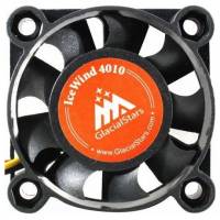 Вентилятор GlacialTech IceWind 4010 (40x40x10mm, ball, 3+4pin, black) OEM