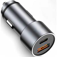 Зарядное устройство от прикуривателя (12/24V - USB, USB Type-C, 5V, 3.1A, black)