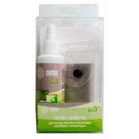 Комплект чистящий Cactus CS-S3001E (спрей антистатический 100ml, салфетка микрофибра 18x18cm, для экранов)
