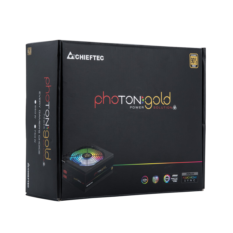 Блок питания Chieftec 750W (GDP-750C-RGB, 90% Gold, 140mm, 20+4+4+4, 4xPCI-E 6+2pin, 8*SATA, 3*HDD, 1*FDD, Modular) RTL