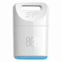 Флеш накопитель USB 2.0 8Gb Silicon Power Touch T06 (SP008GBUF2T06V1W, white)