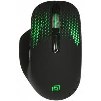 Мышь беспроводная Oklick 636LWC (optical, 1600dpi, аккумулятор, подсветка, soft-touch, black)