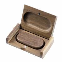 Флеш накопитель - Брелок USB 2.0 32Gb (walnut wood)