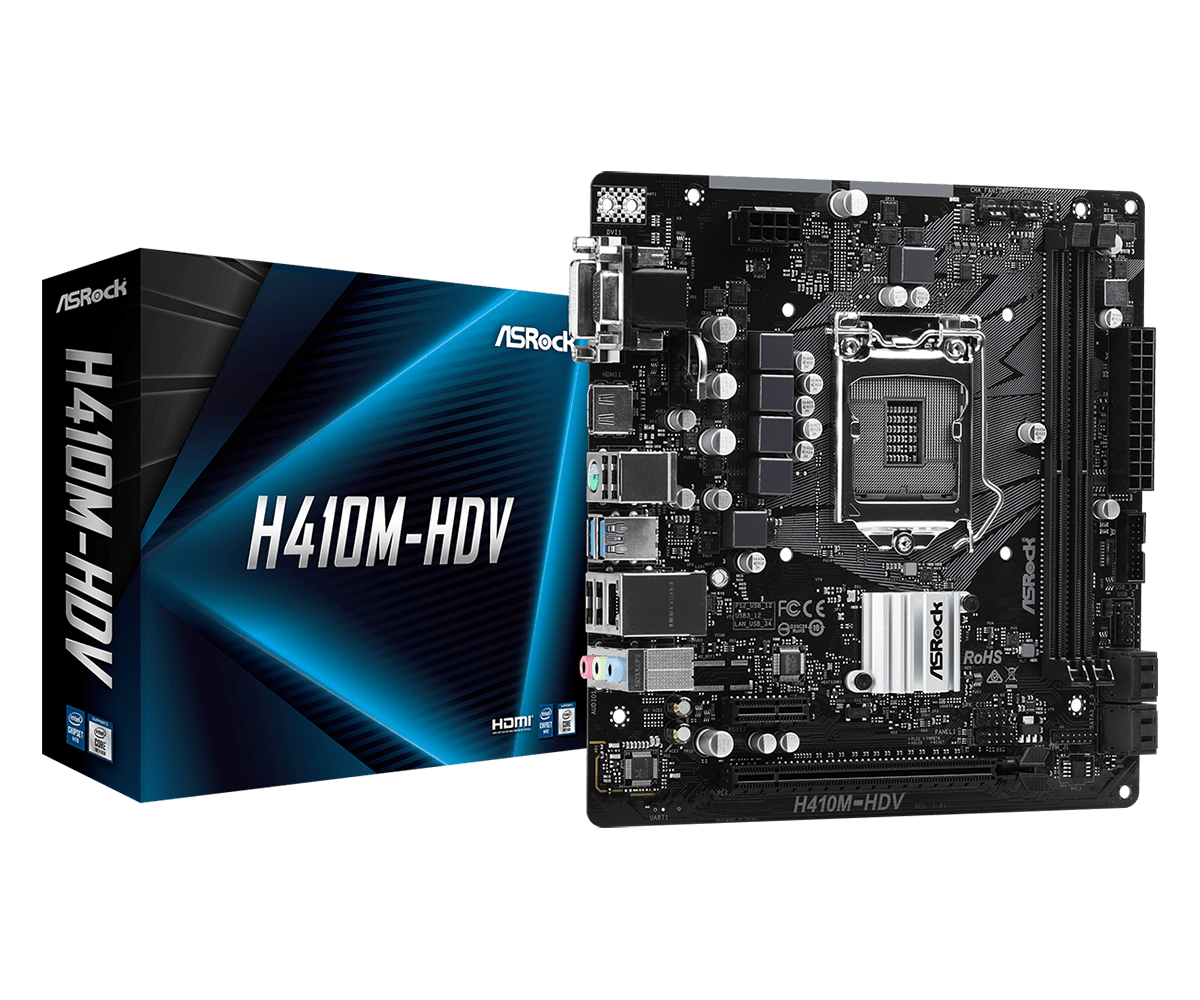 Материнская плата ASRock H410M-HDV (s1200, mATX) RTL