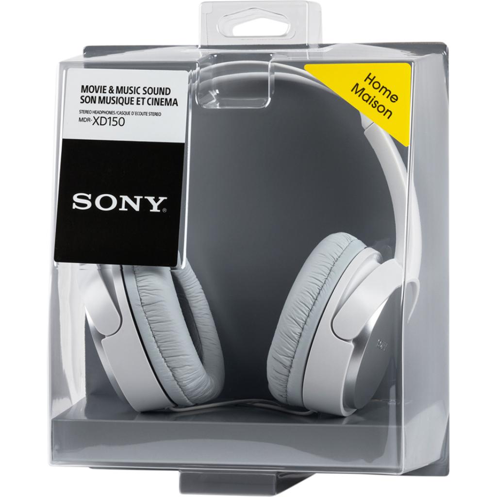 Наушники Sony MDR-XD150 (полноразмерные закрытые, без микрофона, 2m, white)