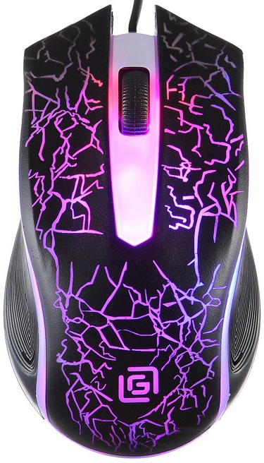Мышь Oklick SHADOW 395M (USB, optical, 1500dpi, игровая, подсветка, 1.35m, black)