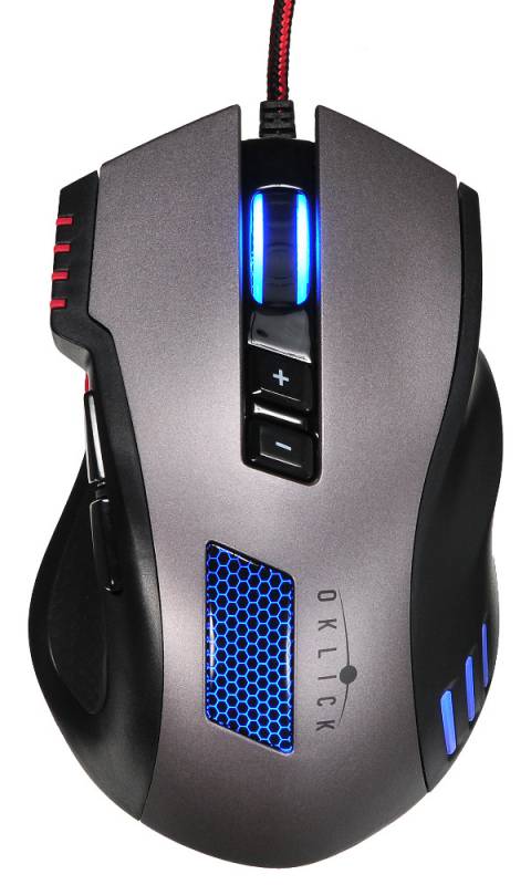 Мышь Oklick BEOWULF 805G V2 (USB, optical, 3200dpi, игровая, black-grey)