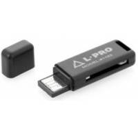 Карт-ридер L-PRO #SY-336/1193 (microSD, TF, black, USB2.0)
