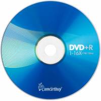 Диск DVD+R Smartbuy (4.7Gb, 16x, 1шт., без упаковки)