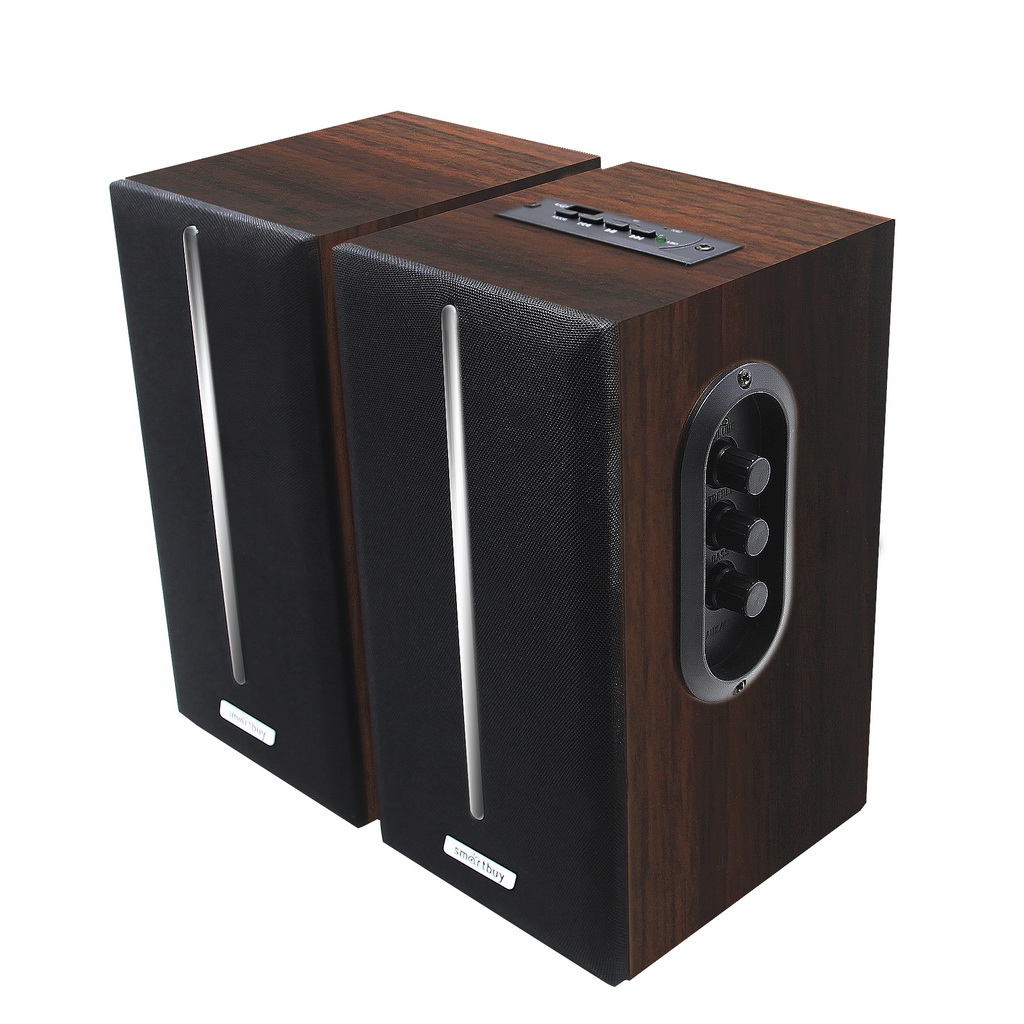 Колонки Smartbuy GATE SBA-4110 (2x10W, Bluetooth 4.2, FM, USB, SD, MP3, walnut)