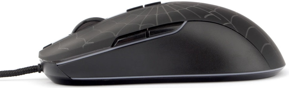 Мышь Gembird MG-560 (USB, optical, 3200dpi, игровая, RGB подсветка, soft-touch, 1.8m, black)