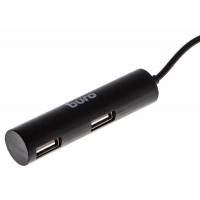 USB 2.0 HUB Buro BU-HUB4-0.5R-U2.0 (4 порта, black)