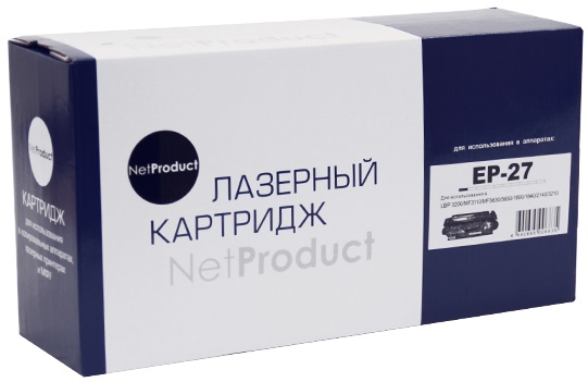 Картридж лазерный NetProduct N-EP-27 (чёрный, 2500 стр., Canon MF3110/3200/3210/3220/5530/5550/MF5630/MF5650/ 5730/5750/5770/1800/1840/2140)